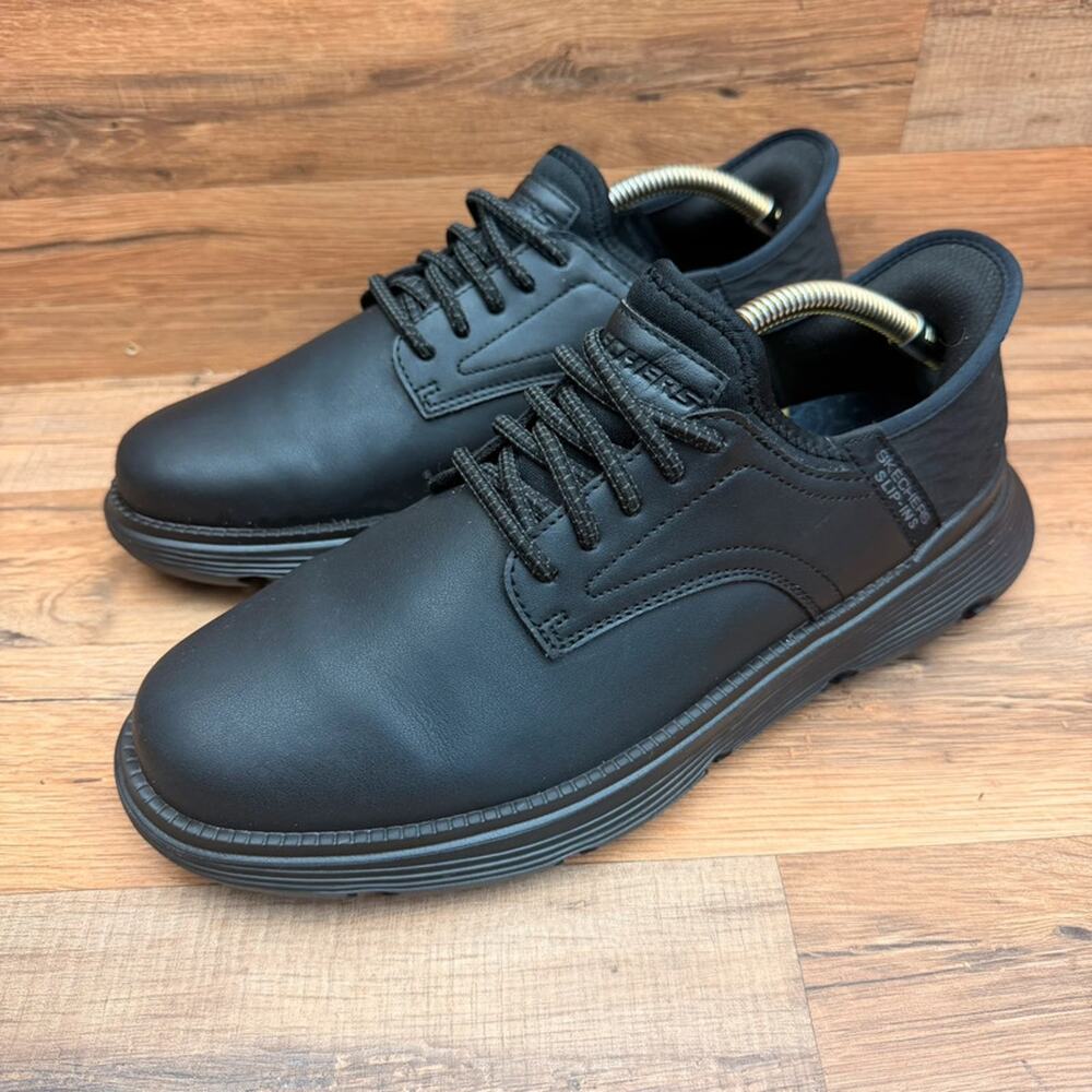 Skechers Garza SR Slip-Ins Black Men size 10 Casual Work Shoes 200310-BLK
